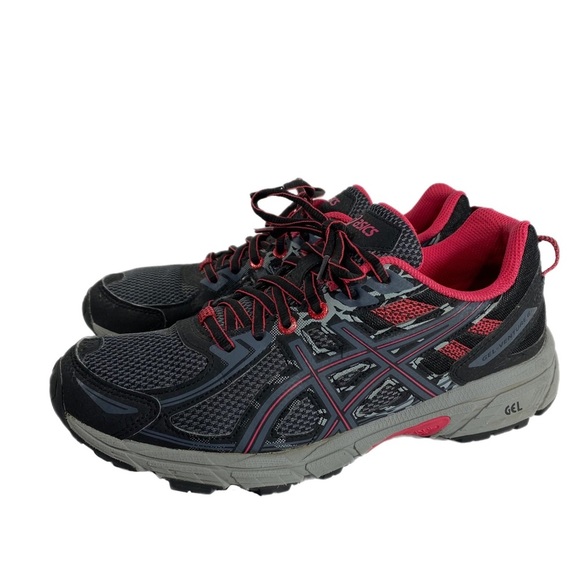 ASICS Gel-Venture 6 Trail Running Black/ Pixel Pink Sneakers - Picture 1 of 9